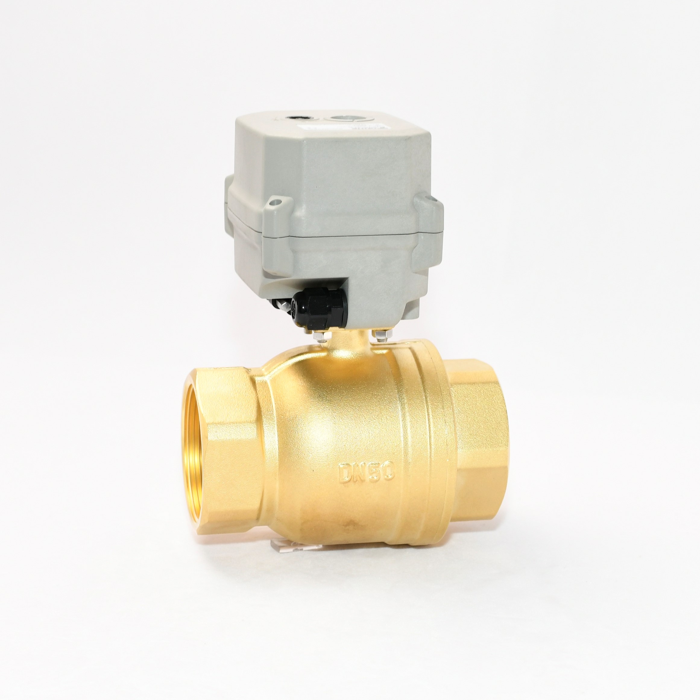 2 inch DN50 brass12v motorized ball valve electric brass water meter ball valve
